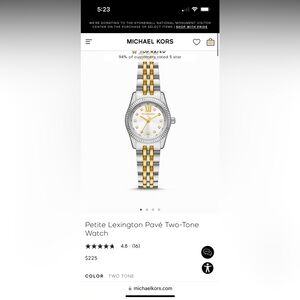 Michael kors two tone petite Lexington watch
